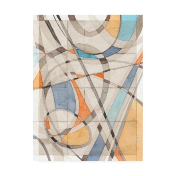 Trademark Fine Art Nikki Galapon 'Ovals And Lines Ii' Canvas Art, 35x47 WAG12174-C3547GG